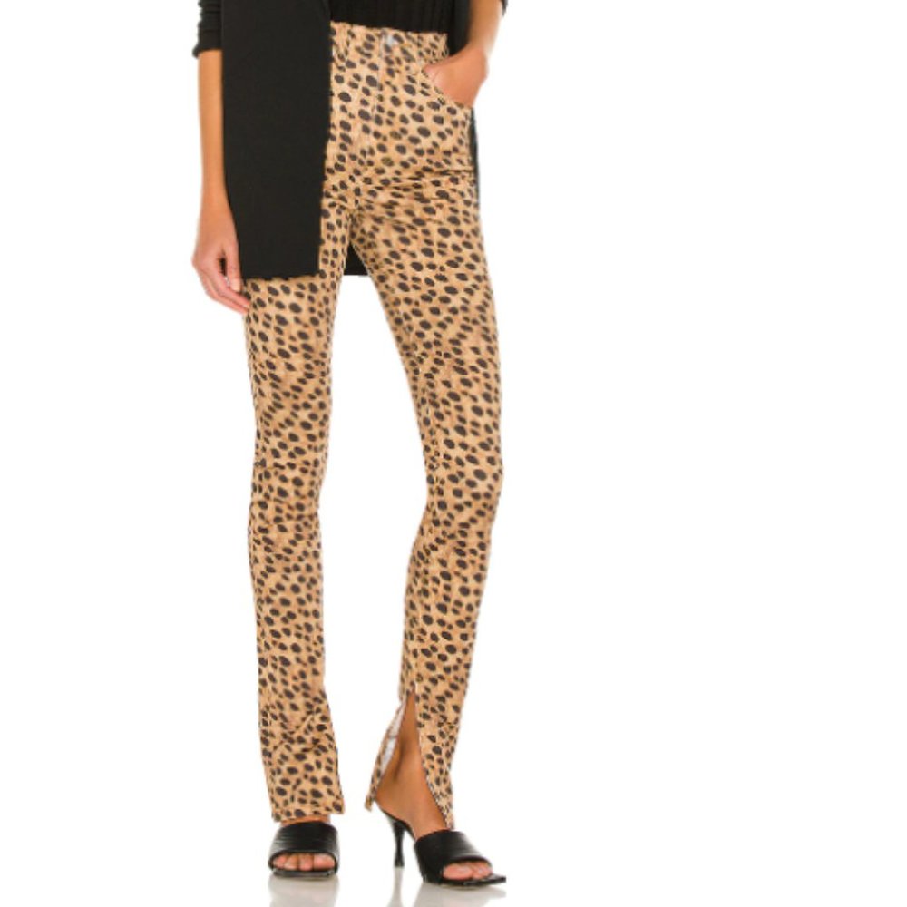 WeWoreWhat Stiletto Slit Skinny Leopard